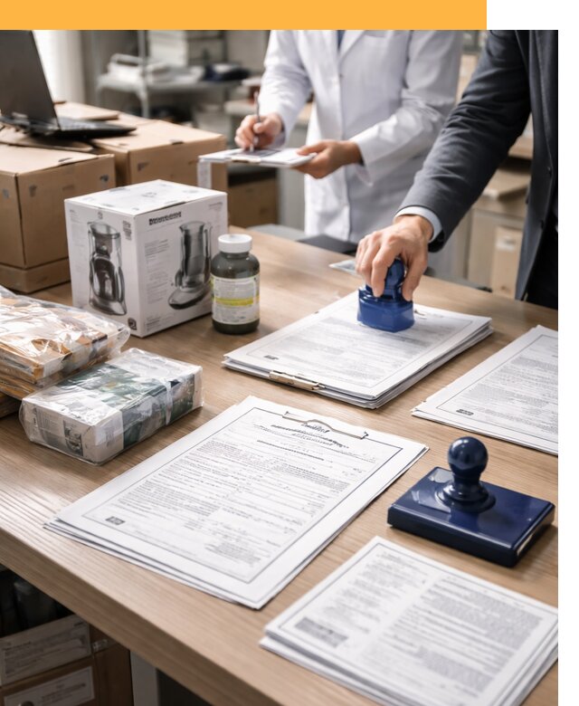 Сертификация импортных товаров от 12331 с таможенным сопровождением